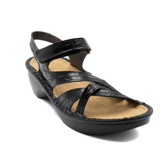 NaotParis Black Madras Sandals Size 41